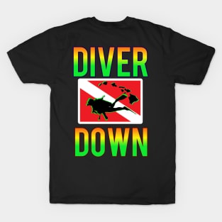 Scuba diving Hawaii diver down flag T-Shirt